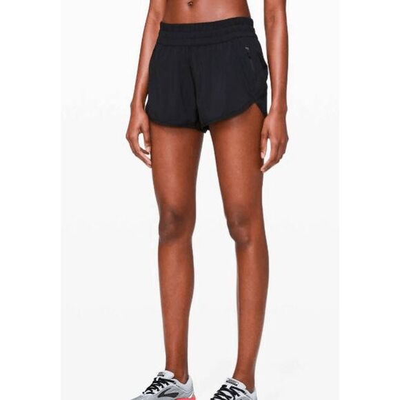 LULULEMON ATHLETICA Tracker Short V '4" In Black Size 4 - Picture 2 of 5